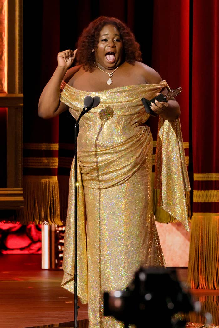Why Lupita Nyong'o Wore A Silver Breastplate At The Tonys