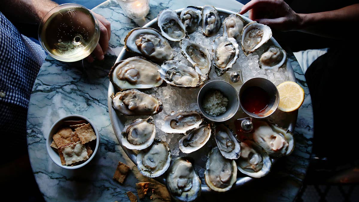 The 54-year-old man died last week after consuming raw oysters at a food stand in the Manchester area, according to St. Louis County health officials.
