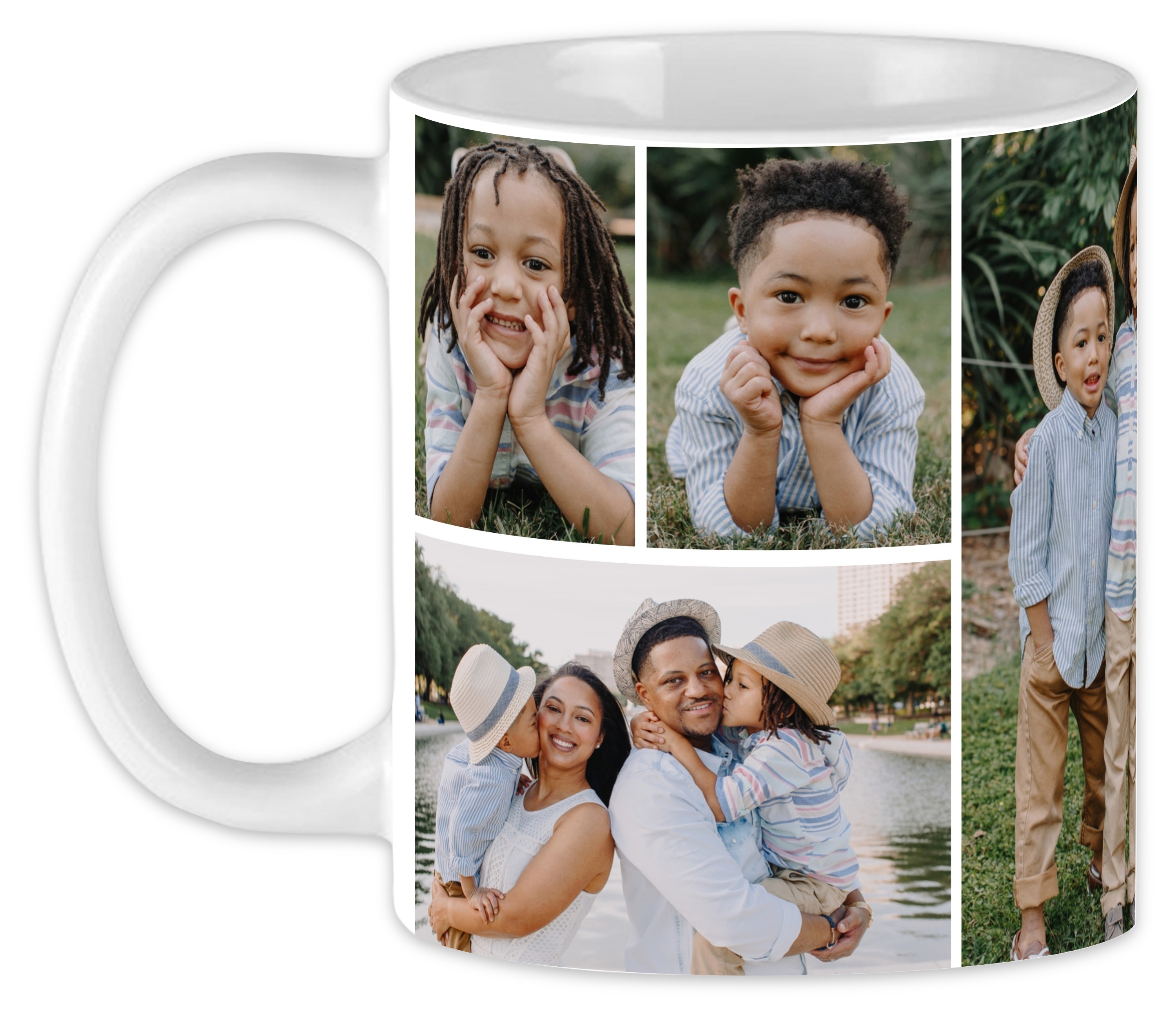 mug printed with a photo collage