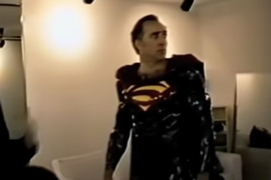Nic Cage wears Superman costume