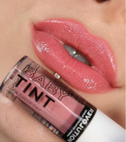 a model wearing and holding the product