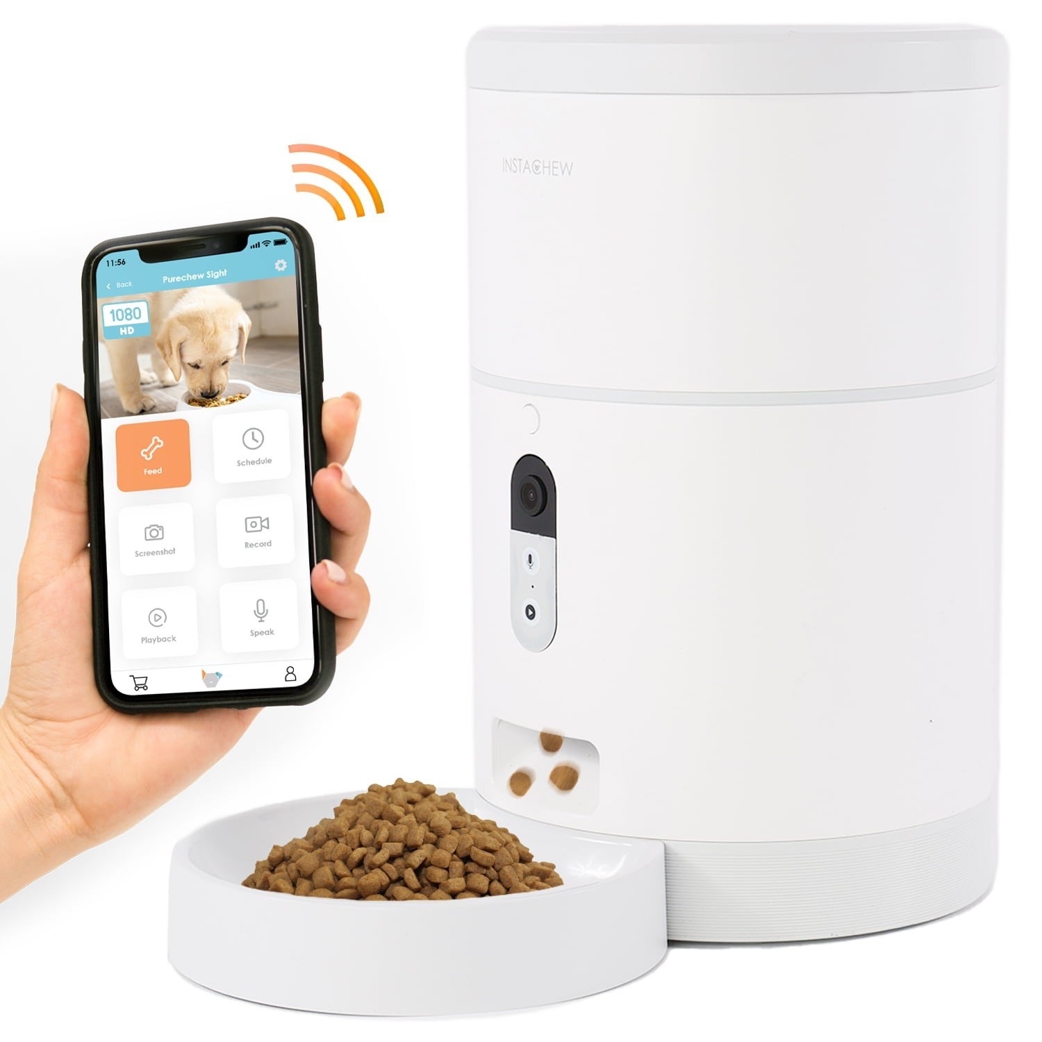 the automatic pet feeder and camera