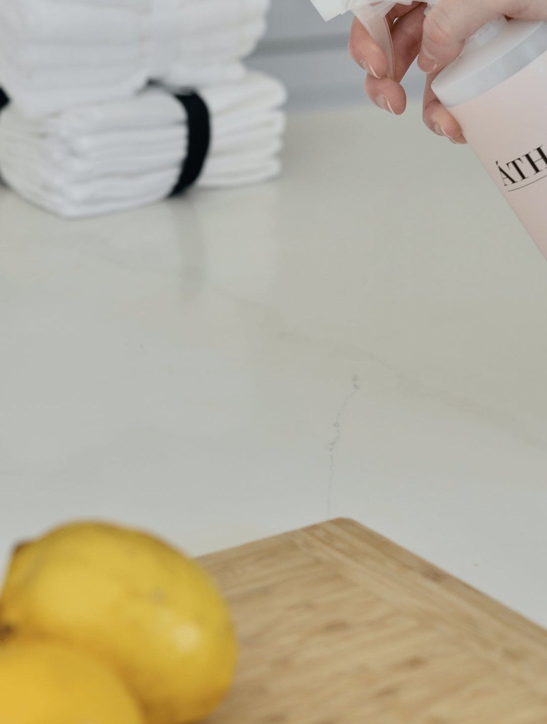 spray bottle of athos grapefruit and lemon multi-surface cleaner