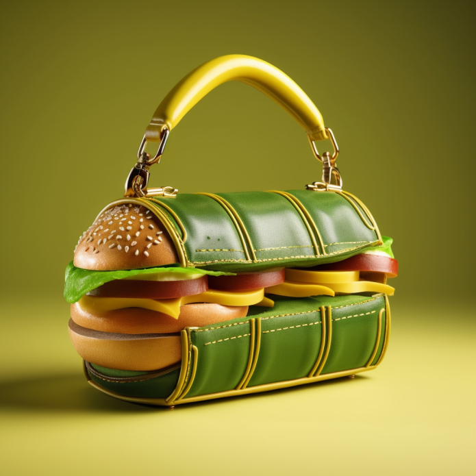 A purse shaped like a sandwich