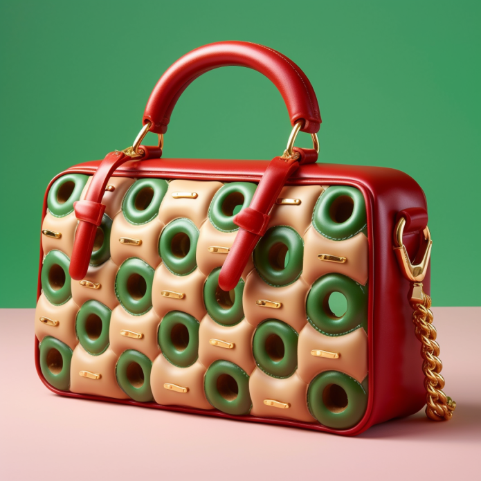 A purse with lots of donuts on it