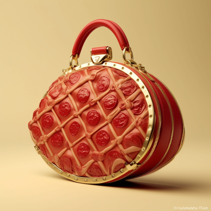 A purse shaped like pizza