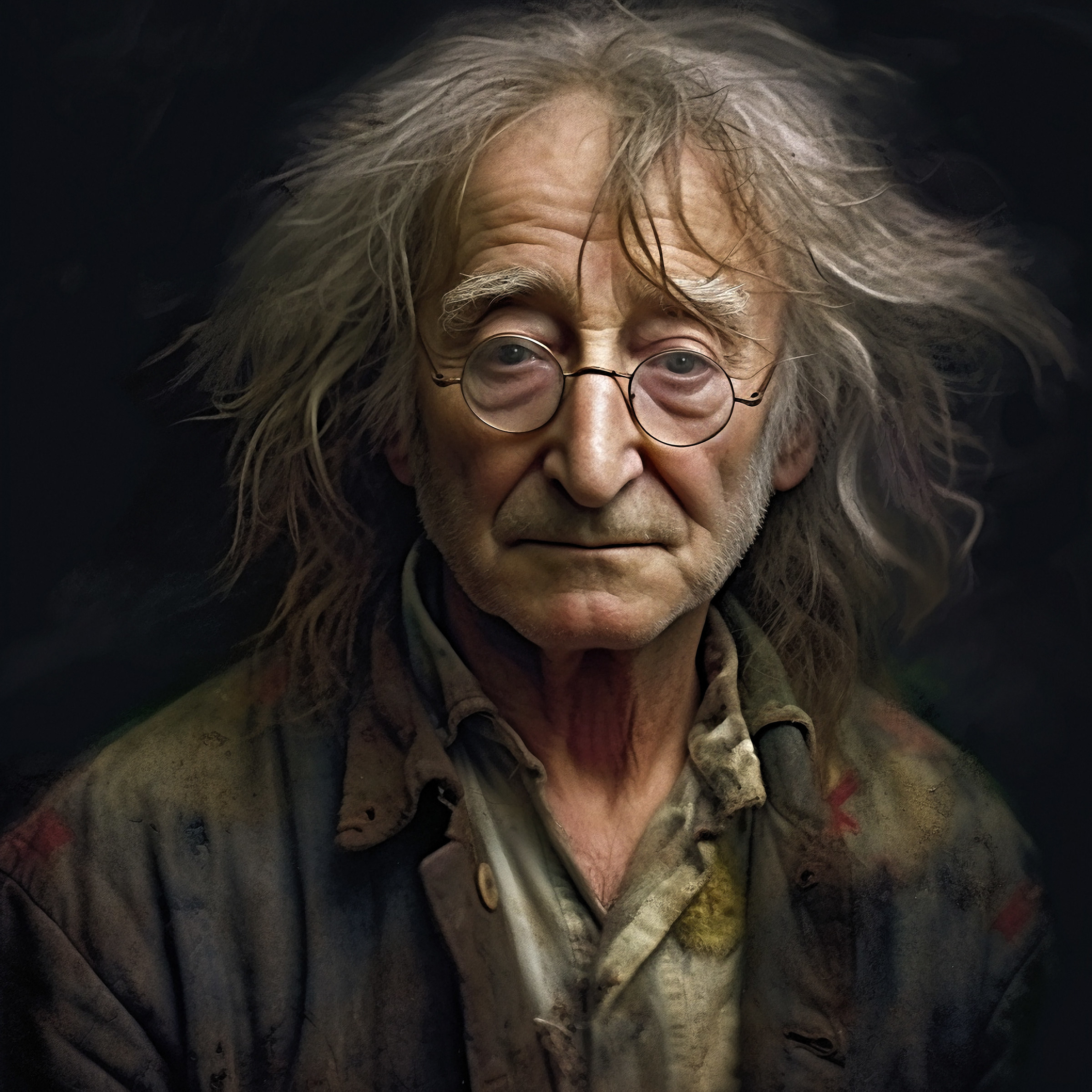 Lennon imagined as an older person