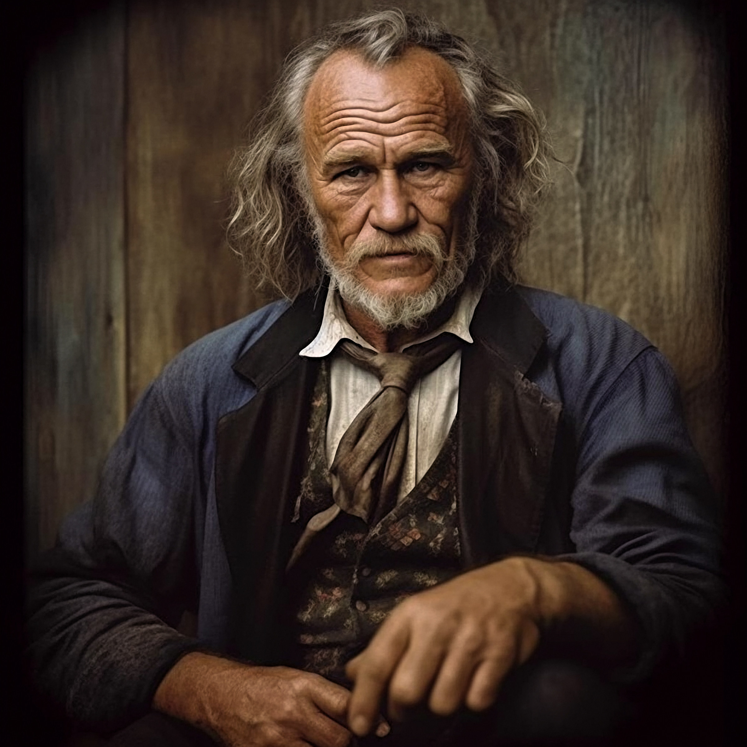 Ledger imagined as an older person