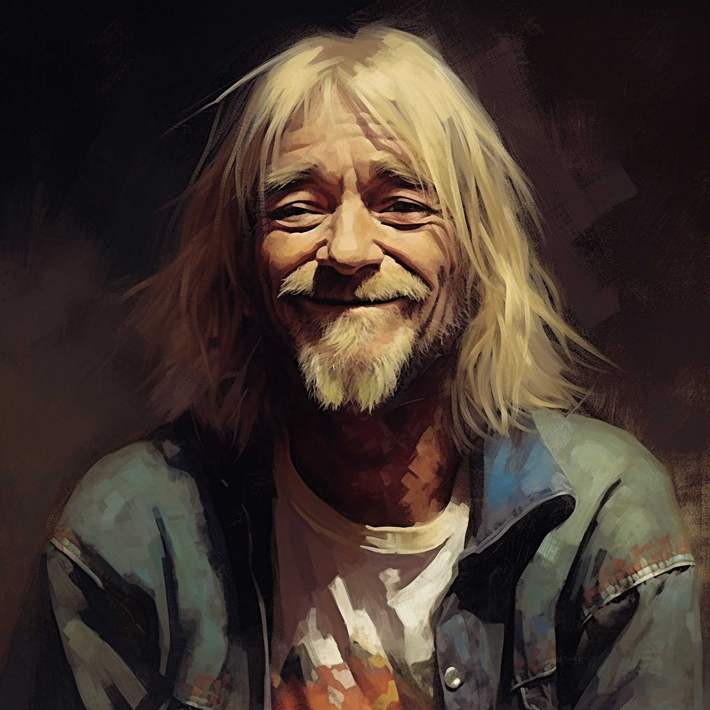 Cobain imagined as an older person