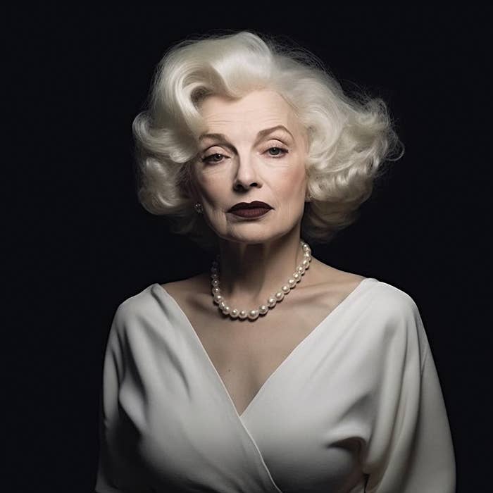 Monroe imagined as an older person