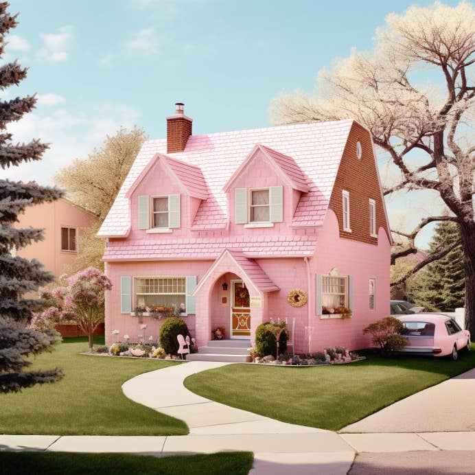 Cute discount barbie house