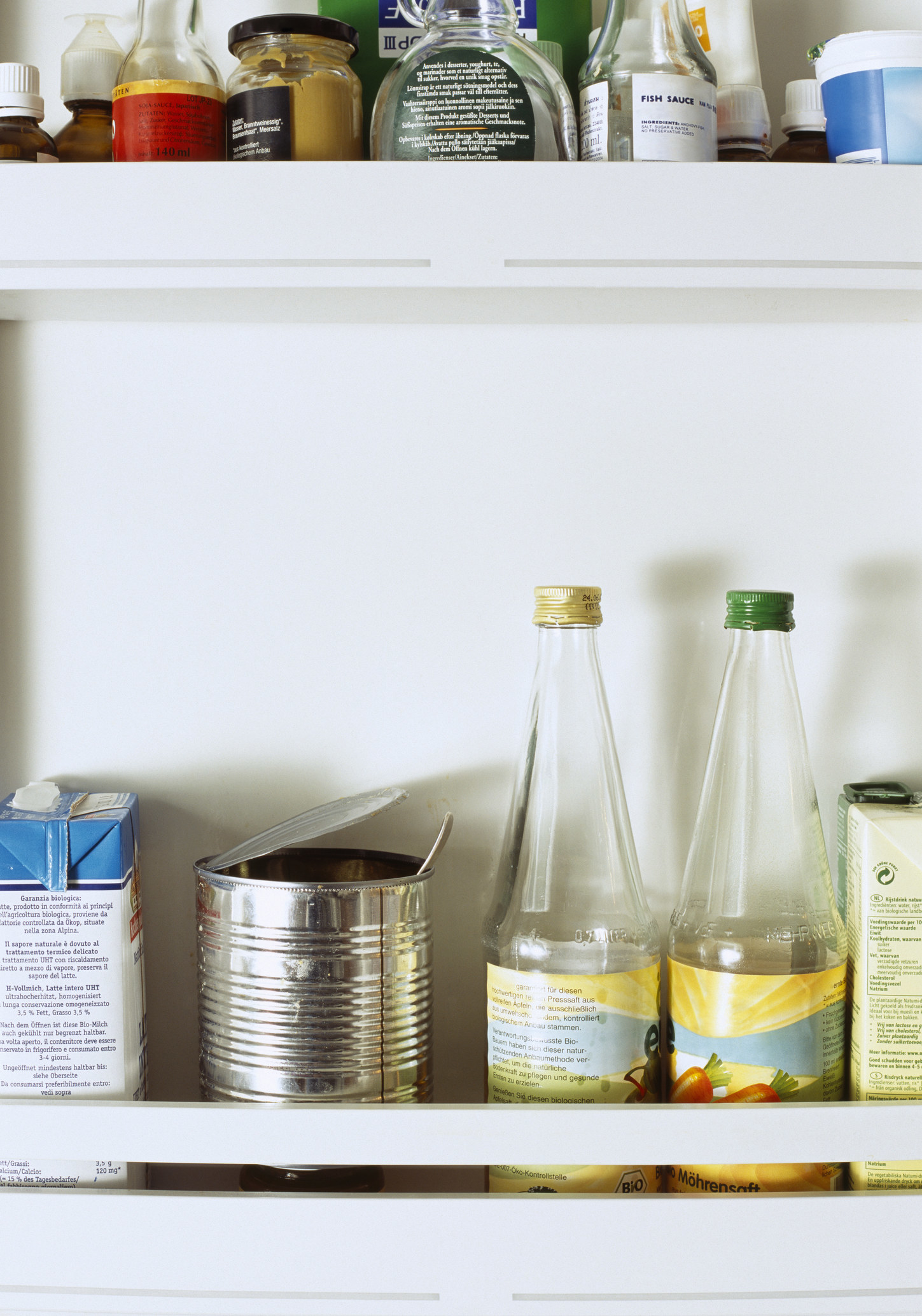 Old items in a fridge