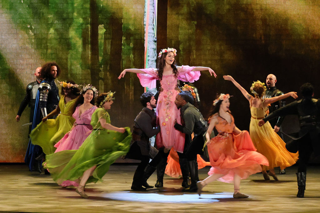 The cast of &quot;Camelot&quot; perform onstage during The 76th Annual Tony Awards
