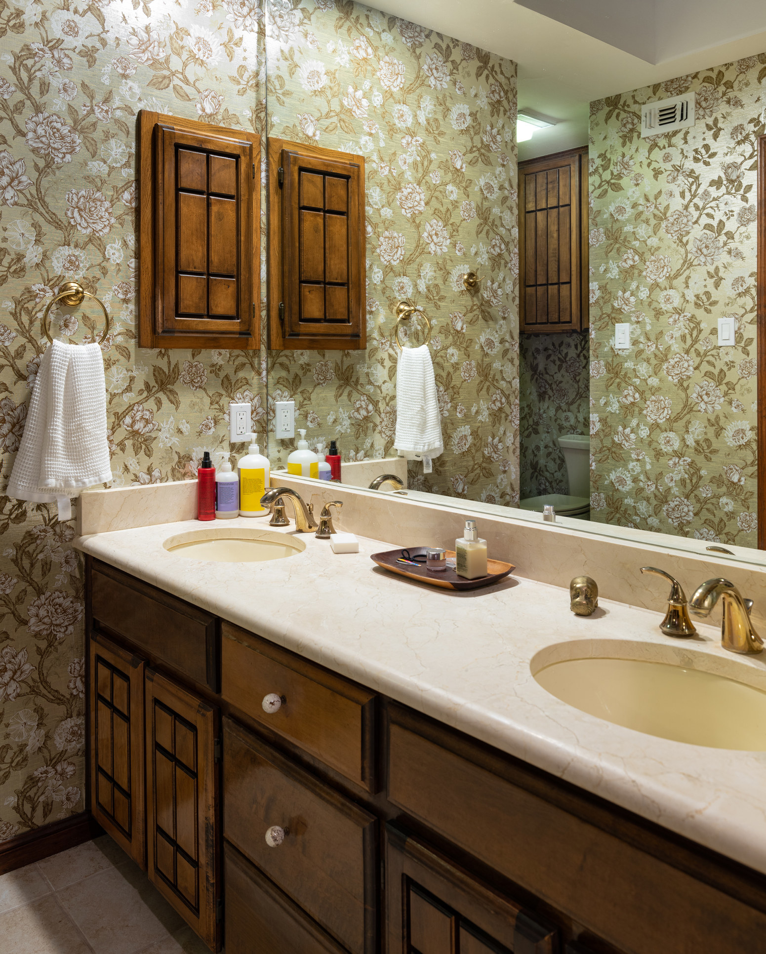 An older-designed bathroom