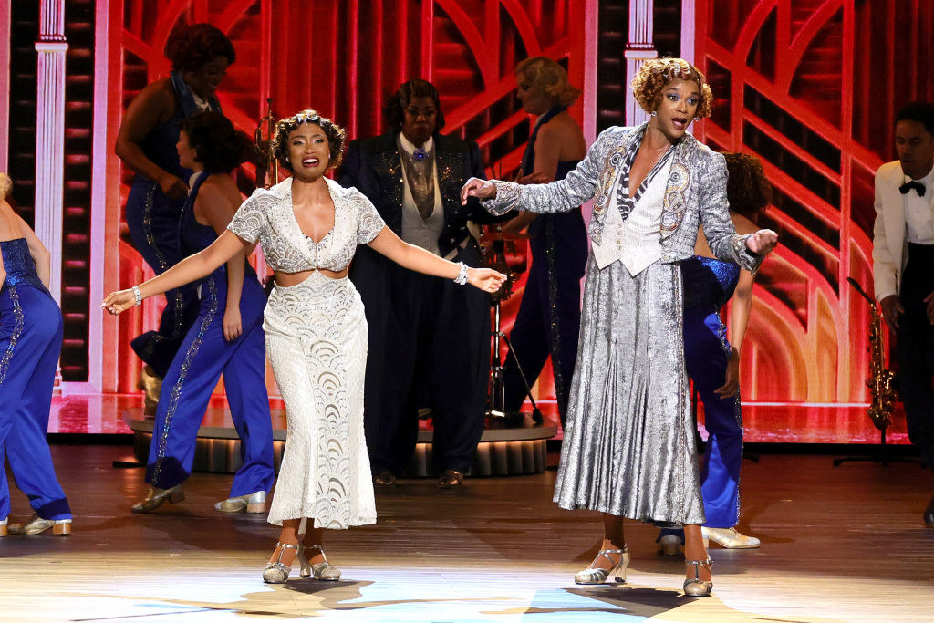 Adrianna Hicks, J. Harrison Ghee, and the cast of Some Like It Hot perform onstage during The 76th Annual Tony Awards