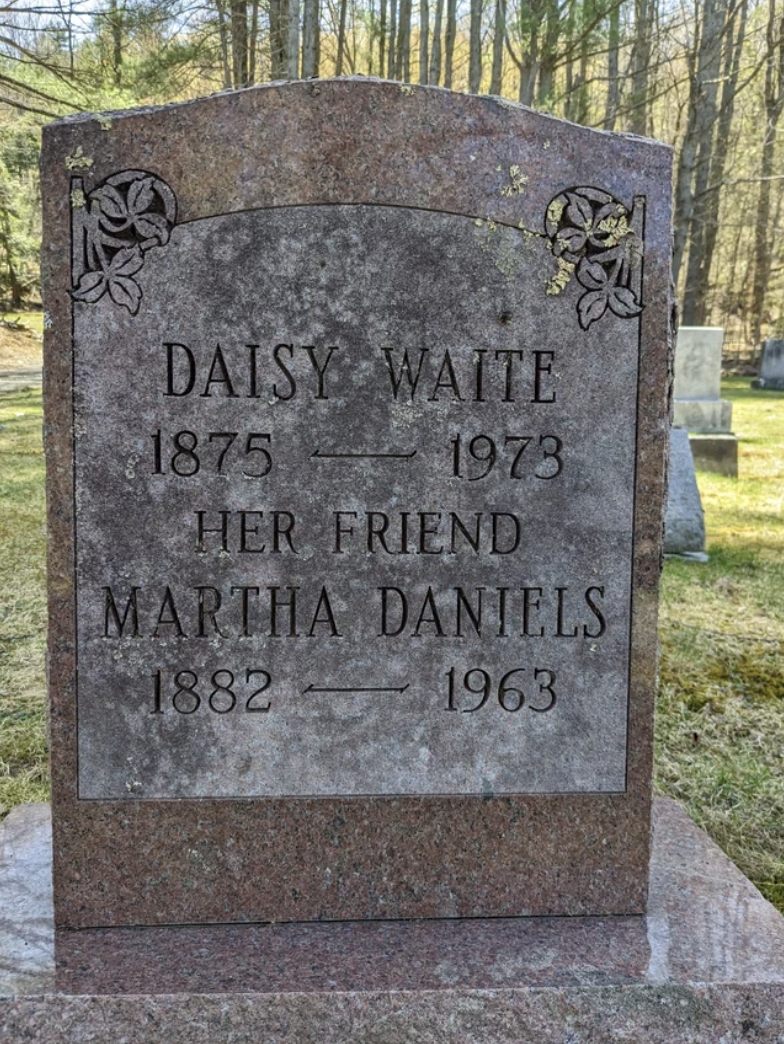 two women buried on the same site but the headstone reads that they were friends
