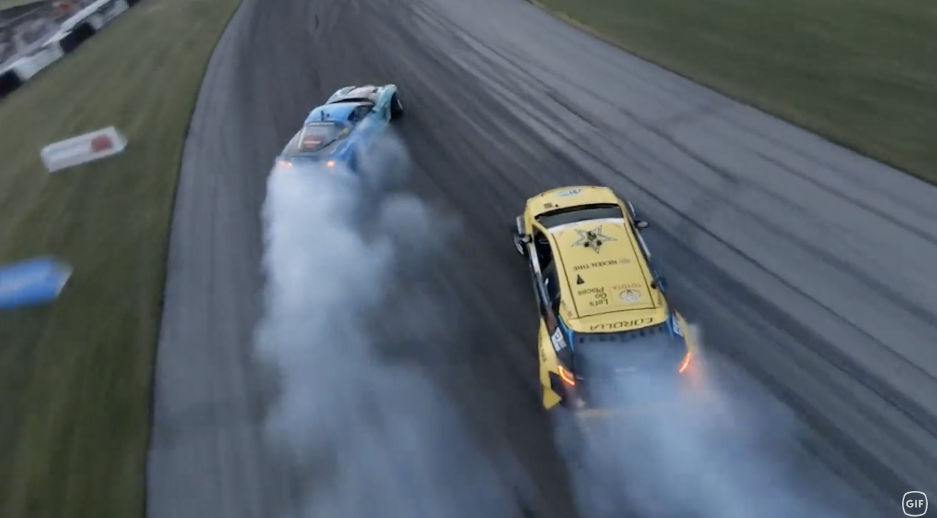 Cars on a race track