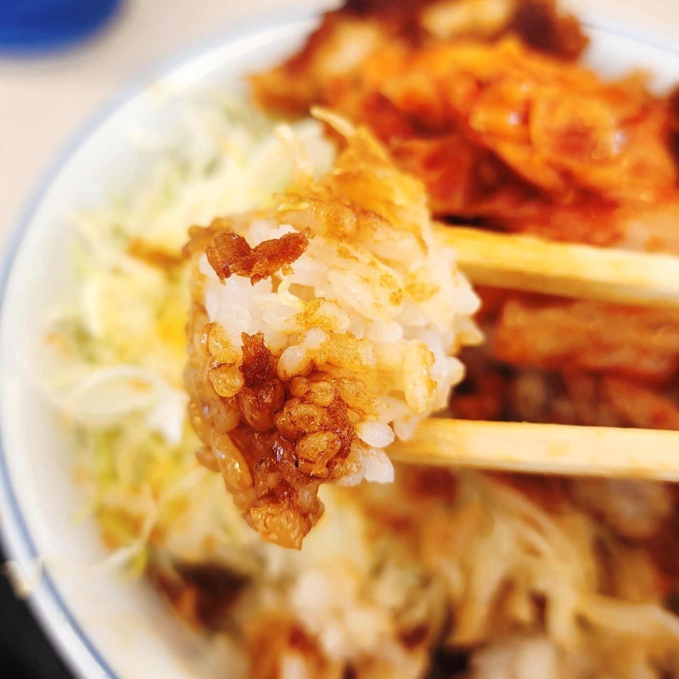 かつやのおすすめ期間限定メニュー「豚カルビ焼肉とチキンカツの合い盛り丼」