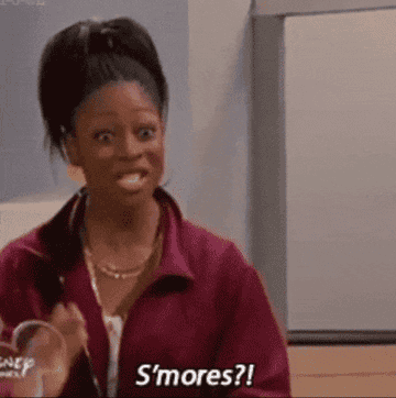 Loca from That&#x27;s So Raven saying &quot;S&#x27;mores?!&quot; and giving Raven a high five