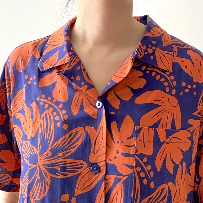 GU（ジーユー）のおすすめのパジャマ「レーヨンパジャマ(半袖&amp;amp;ショートパンツ)(ボタニカル)+E」のコーディネート