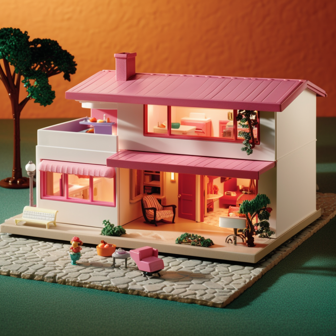 A pink house