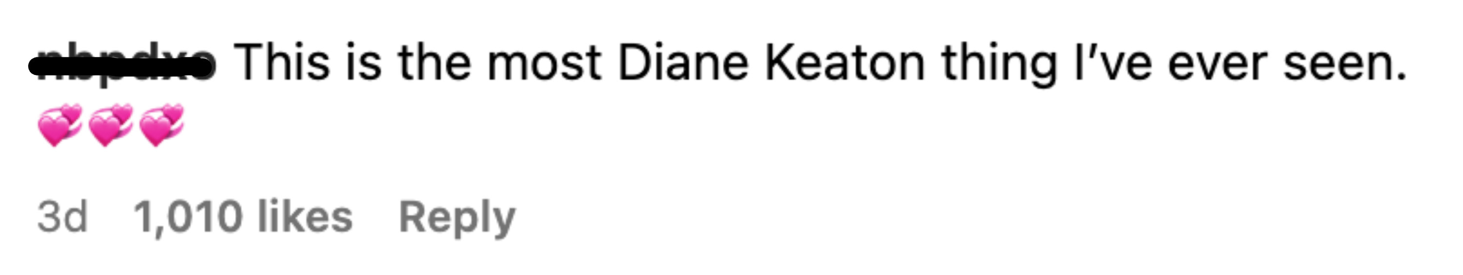 &quot;This is the most Diane Keaton thing I&#x27;ve ever seen&quot;