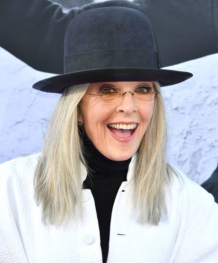 Diane Keaton Wears Larger-Than-Life-Sized Hat in Video