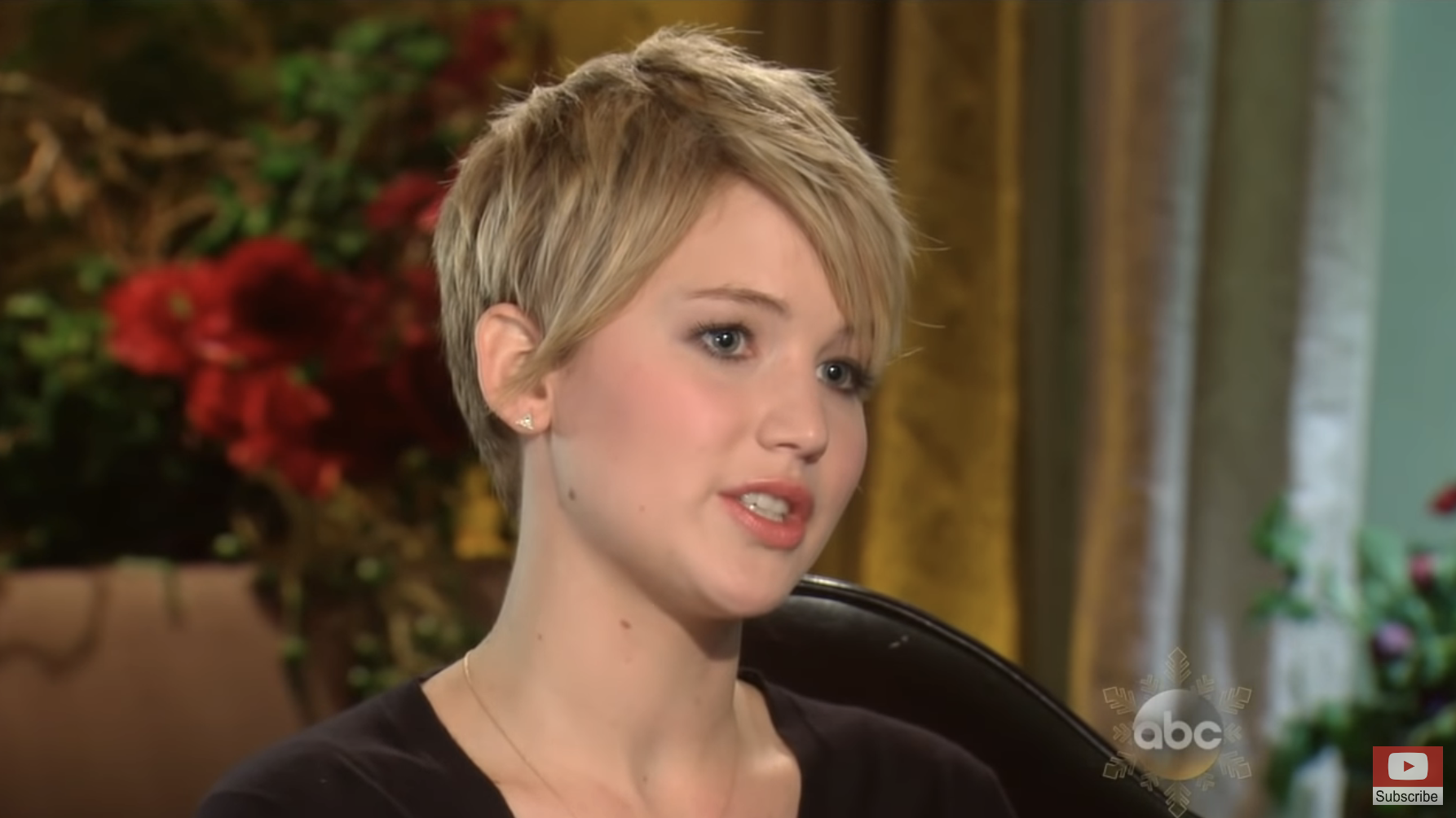 her during the interview with a pixie hair cut