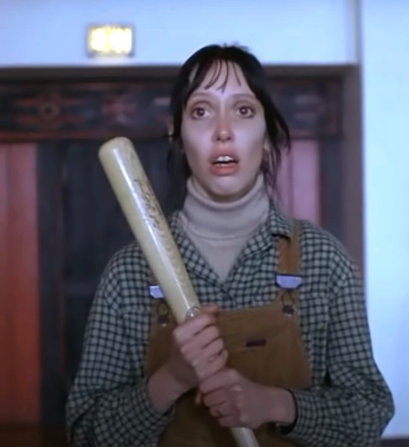 her character holding a bat