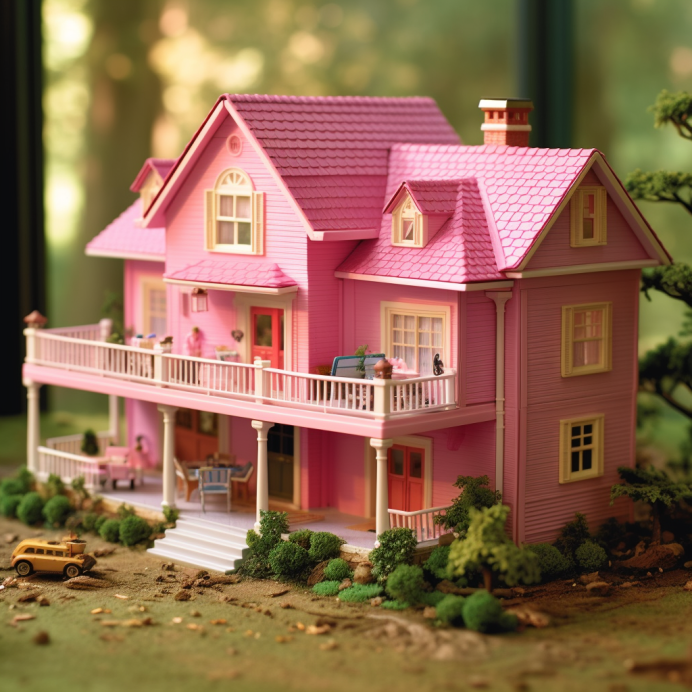 A pink house