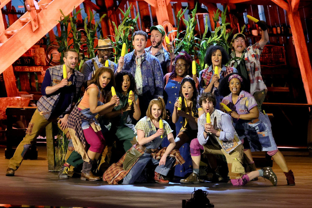 cast of Shucked performing at the 76th annual tony awards