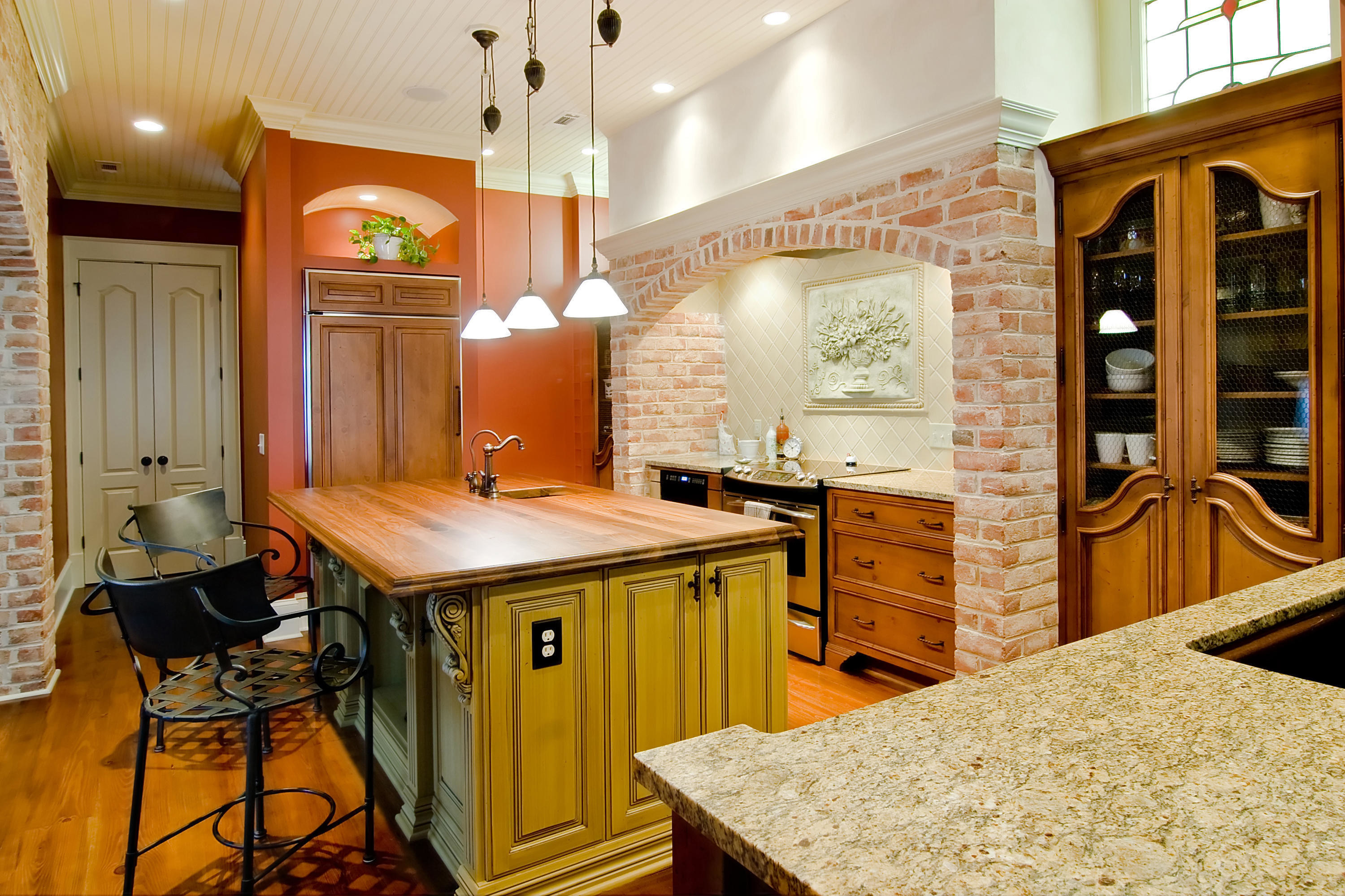kitchen styled with tuscan influence