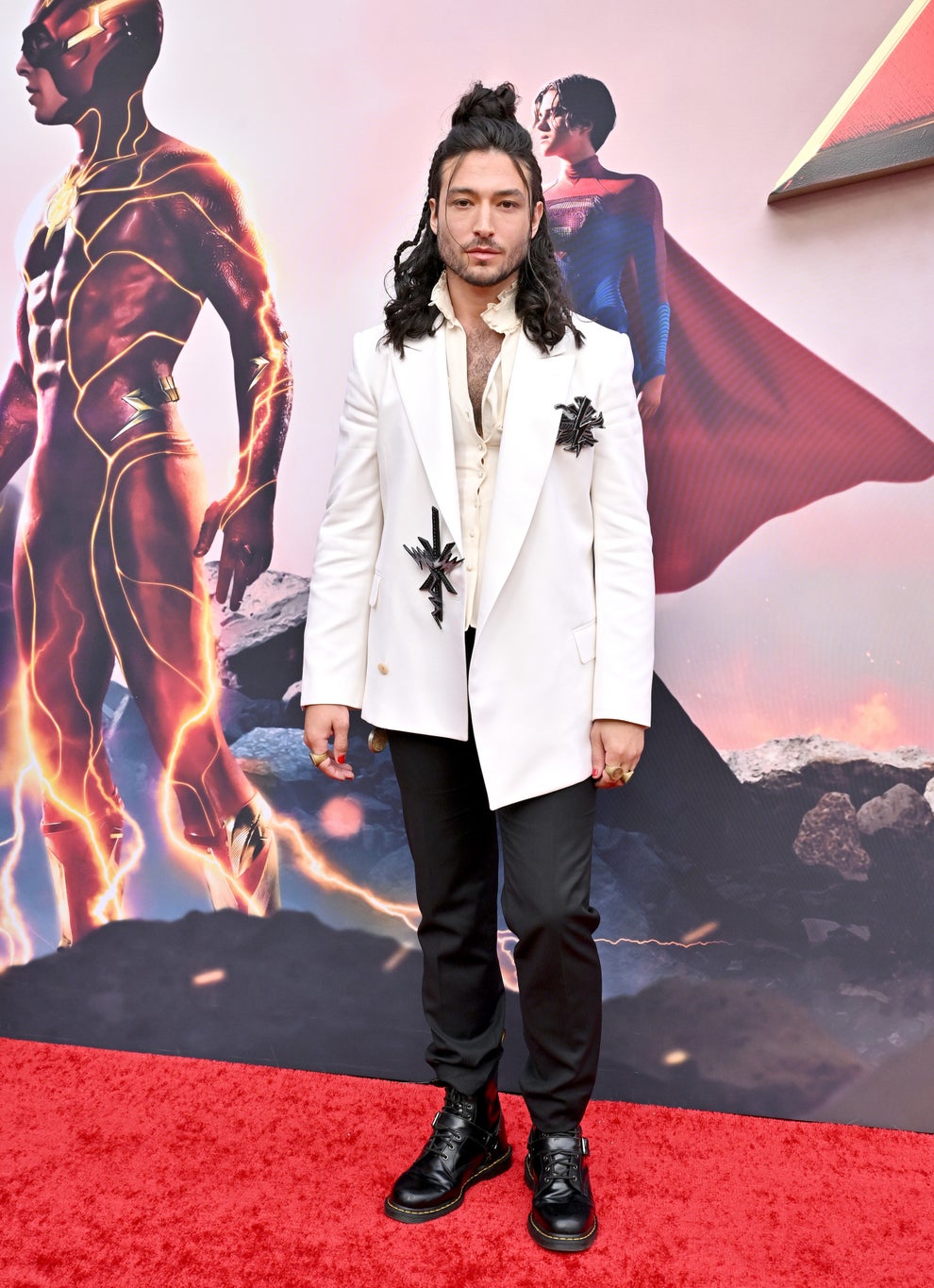 Ezra Miller At The Flash Premiere Reactions