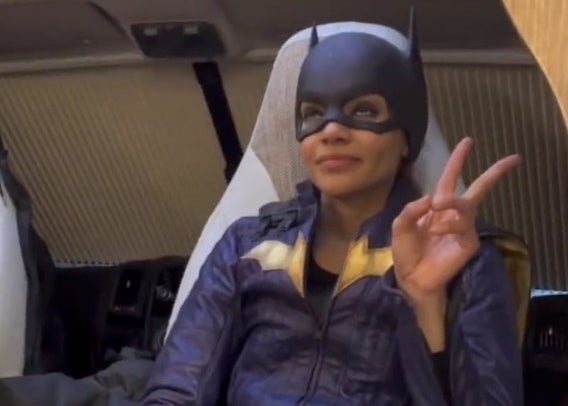 Leslie Grace in the Batgirl costume
