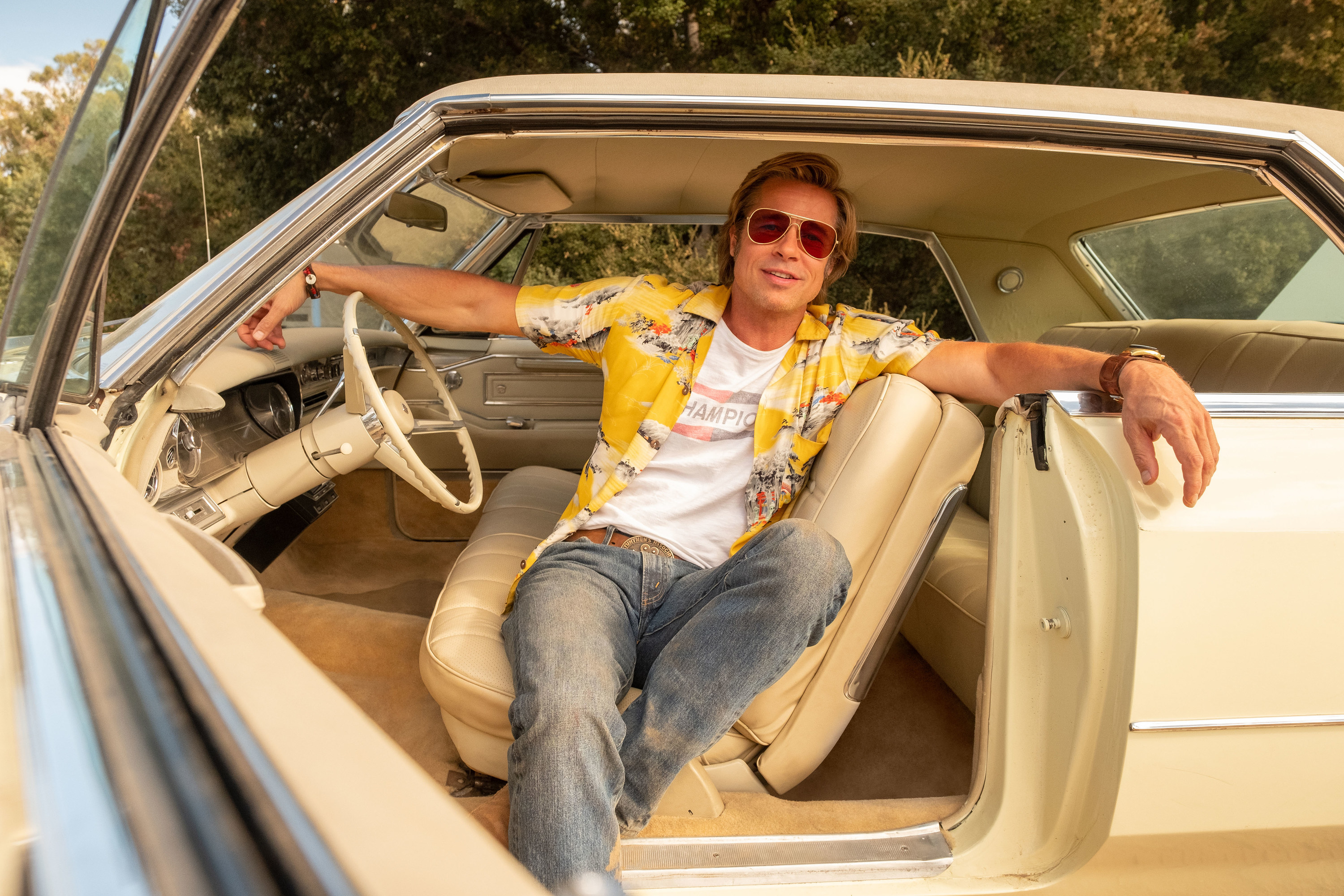 Brad Pitt in Once Upon a Time in Hollywood...