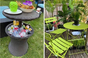 table cooler combo and bistro set