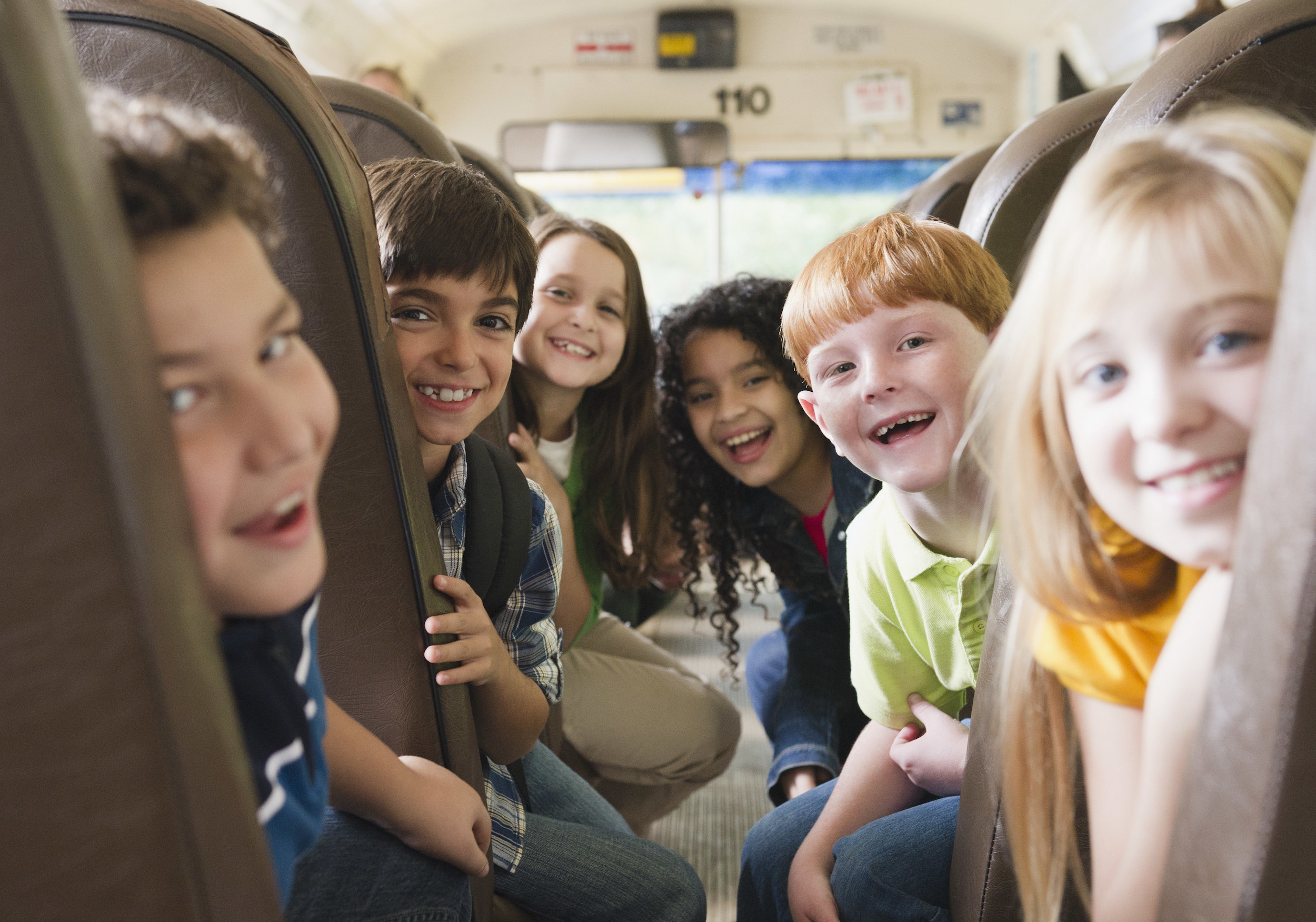 kids on a bus