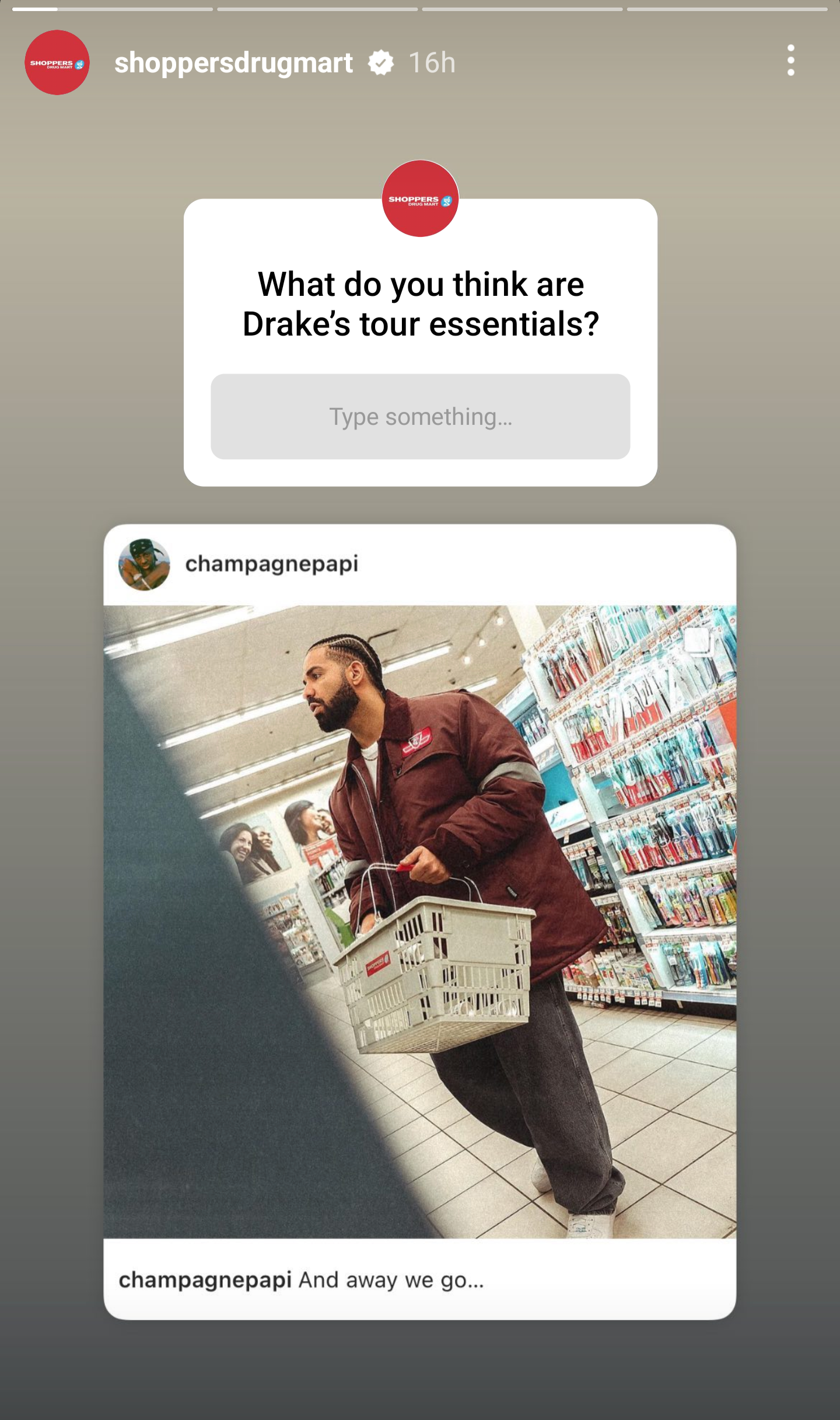 Drake hits up Shoppers Drug Mart in a TTC coat before leaving on