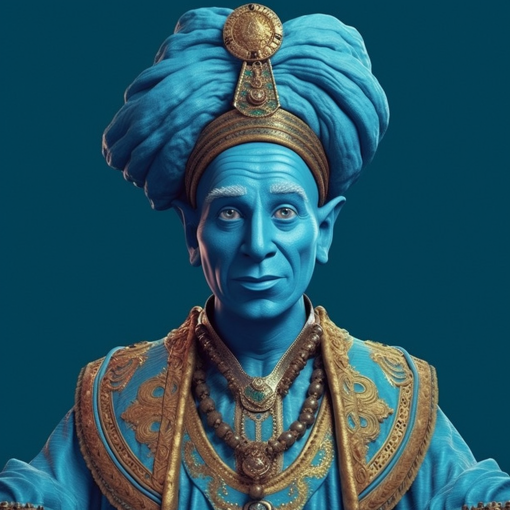 Rendering of Genie as a Wes Anderson character