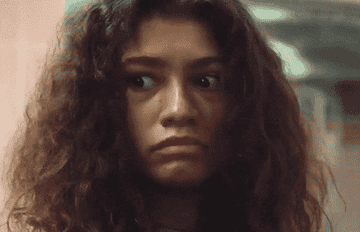 Zendaya looking confused.