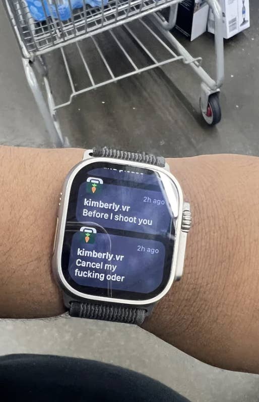 "Cancel my fucking order Before I shoot you"