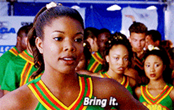 Gabrielle Union cheerleading in &quot;Bring It On.&quot;