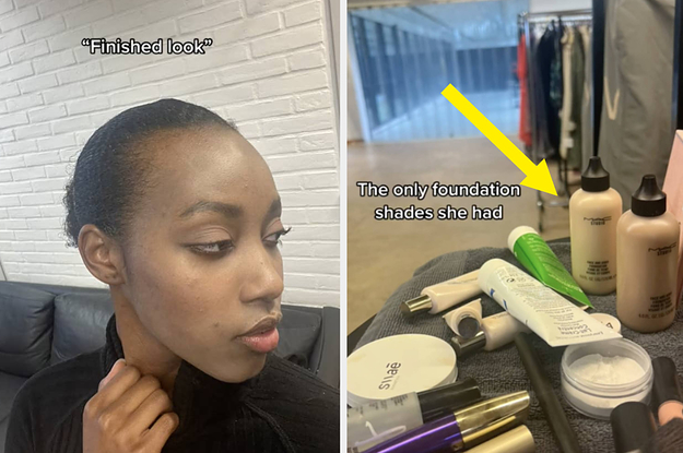 This Black Model Gave A Makeup Artist Their Photo A Week Before Shooting. The Artist STILL Only Brought Two Shades Of White Foundation.