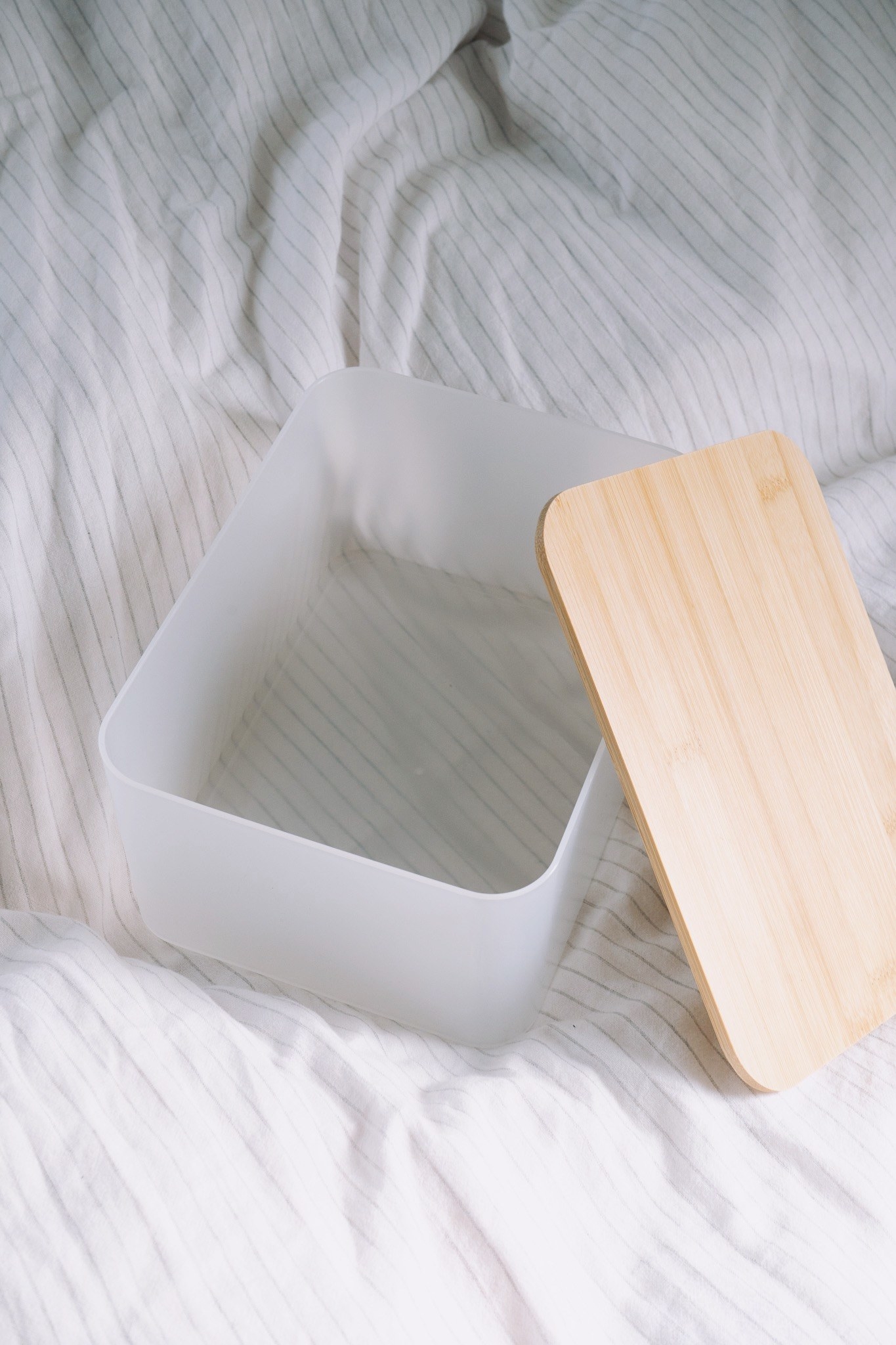 3COINSのおしゃれ収納「【バンブーシリーズ】収納ボックス:Mサイズ」