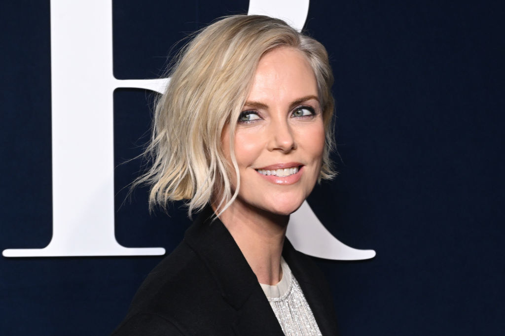 Close-up of Charlize smiling