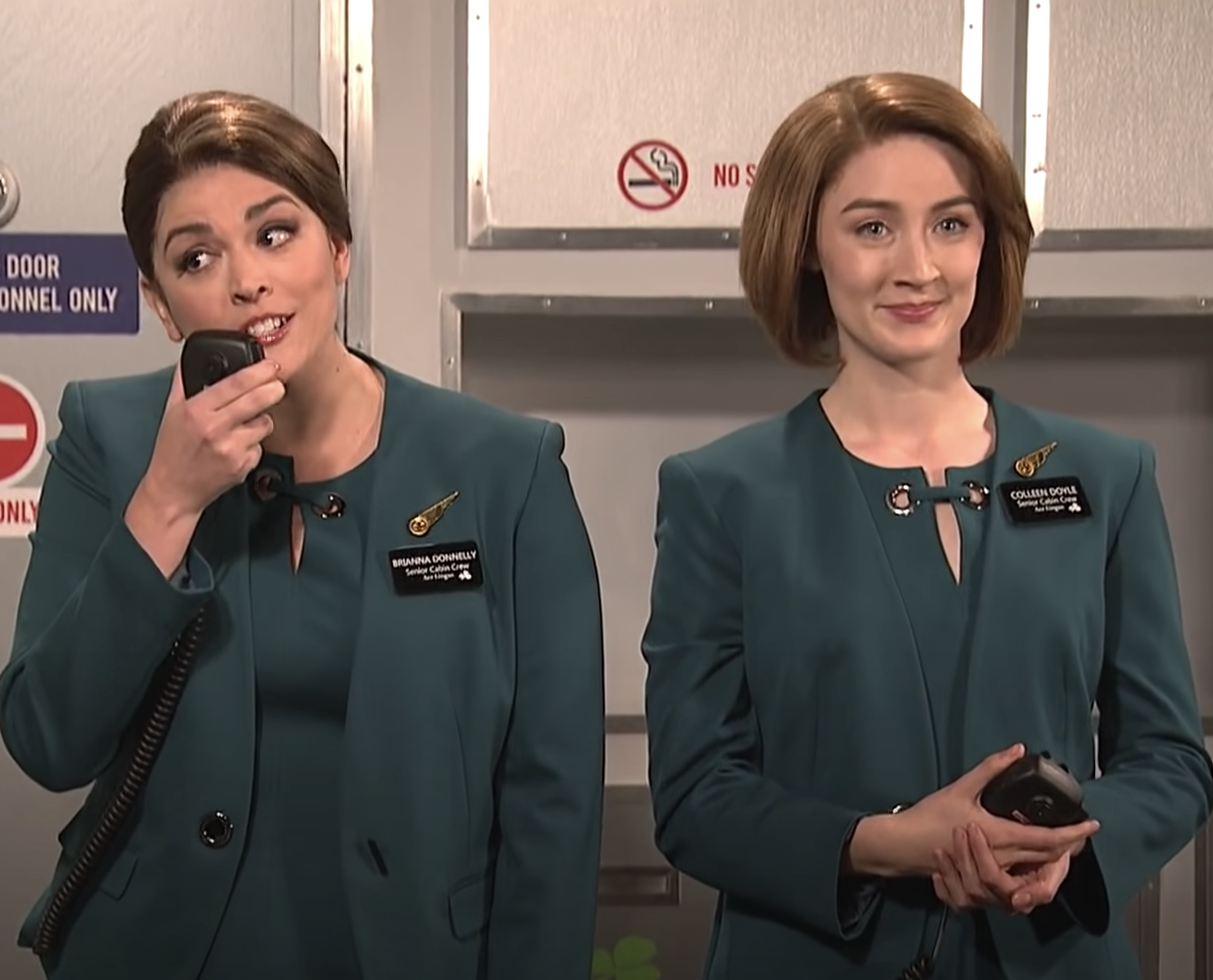 two flight attendants
