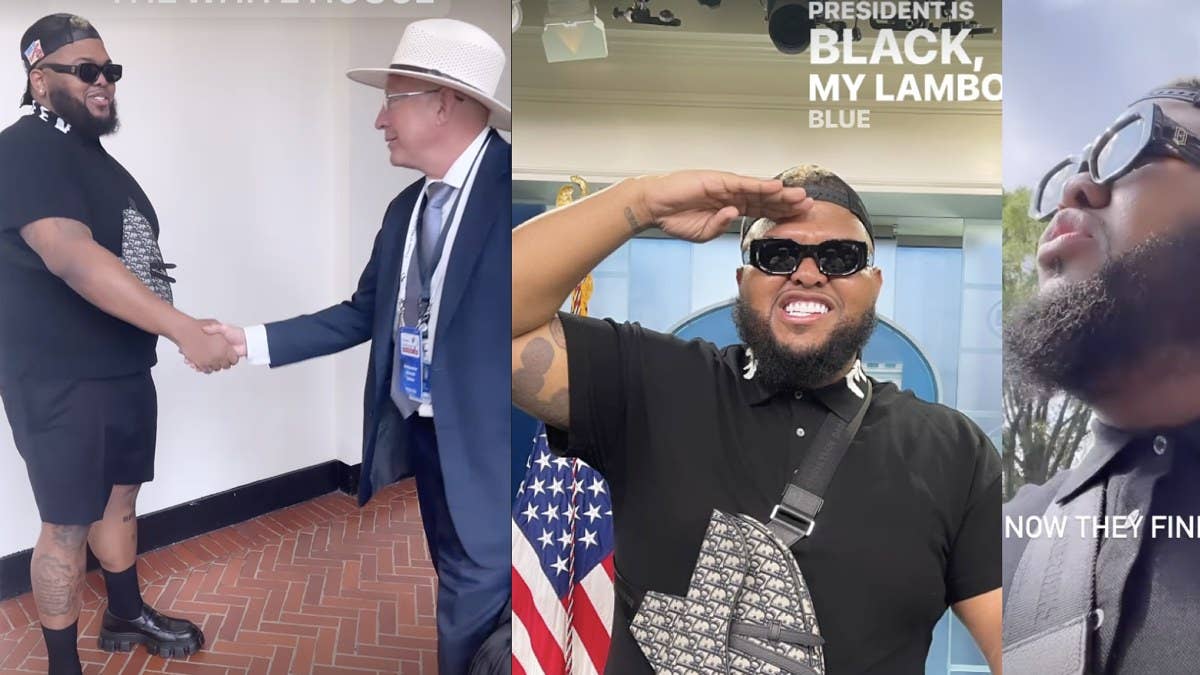 The comedian visited the presidential headquarters for a Juneteenth celebration concert.