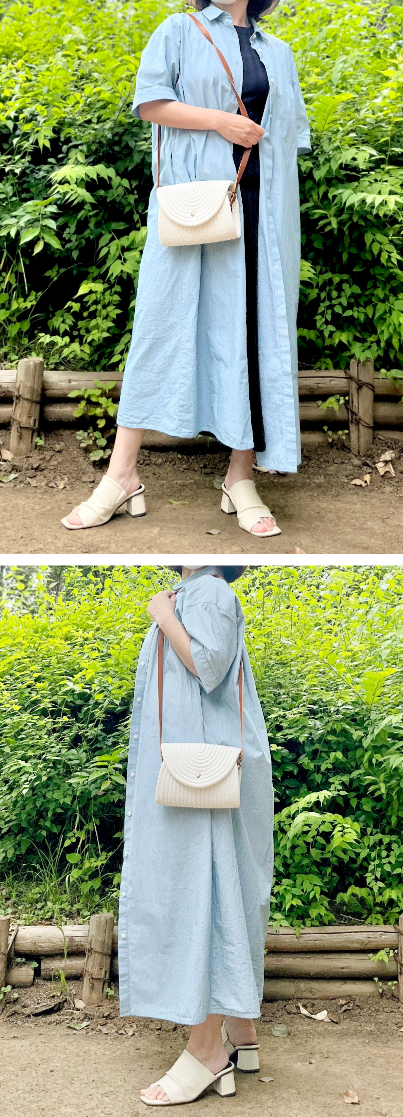 DAISO（ダイソー）のおすすめアイテム「ロープバッグ」のコーディネート