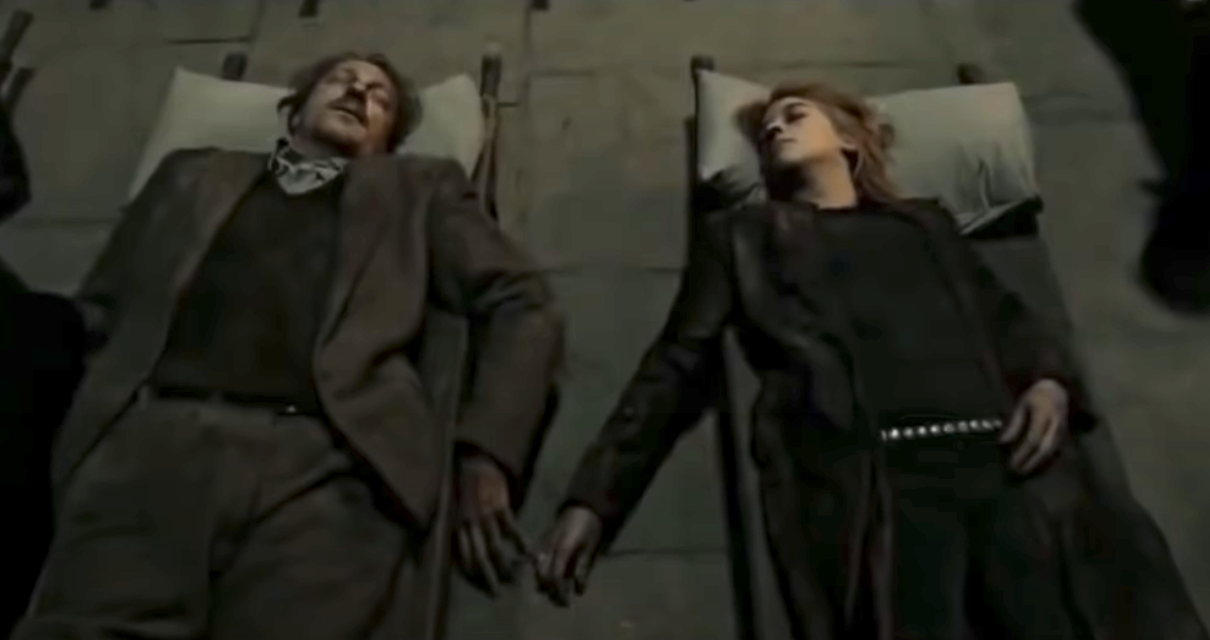 the two character lying in stretchers