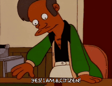 apu saying yes i am a citizen on the simpsons